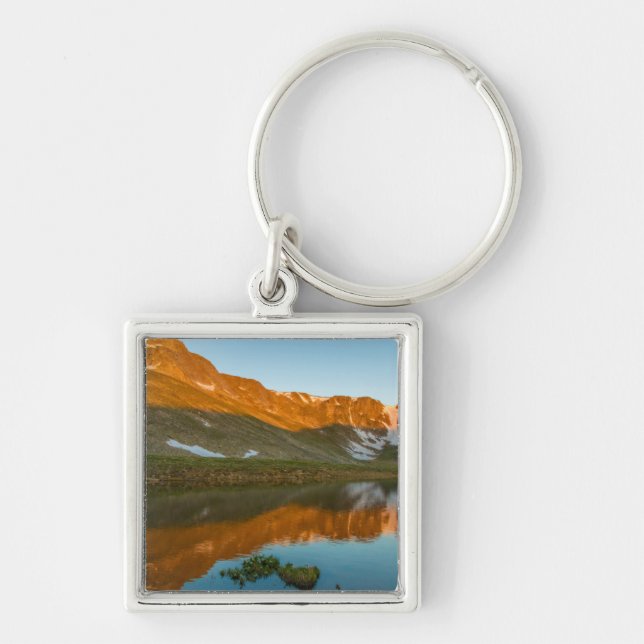 USA, Colorado, Mt. Evans. Summit Lake Reflection Keychain (Front)