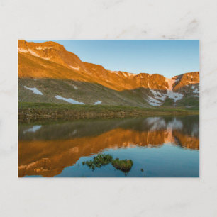 USA, Colorado, Mt. Evans. Summit Lake Reflection Postcard