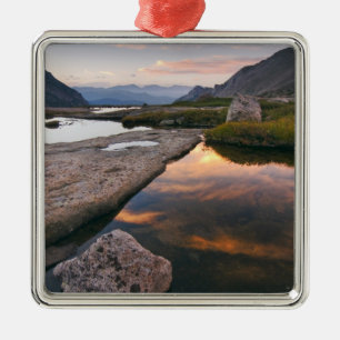 USA, Colorado, Rocky Mountain NP. Sunrise in Metal Ornament