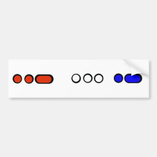USA Colourful Morse Code Bumper Sticker