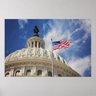 USA, Columbia, Washington DC, Capitol Building Poster