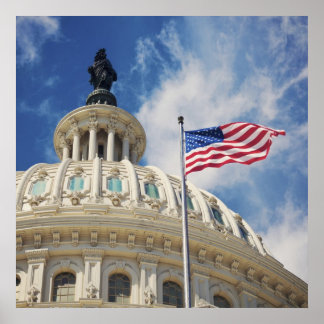 USA, Columbia, Washington DC, Capitol Building Poster