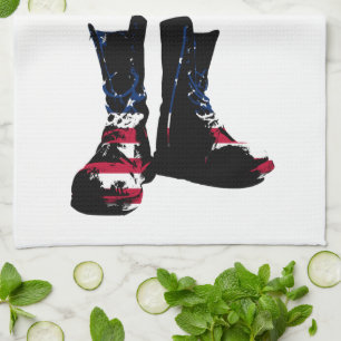 USA Combat Boots Kitchen Towel