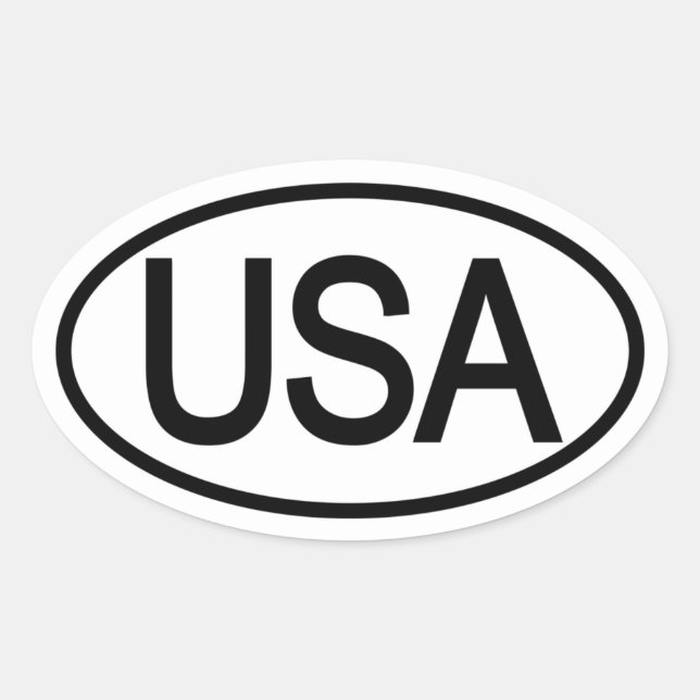 USA Country of Origin Oval Decal Sticker (Front)