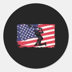 Usa Cricket Jersey America Cricket Classic Round Sticker