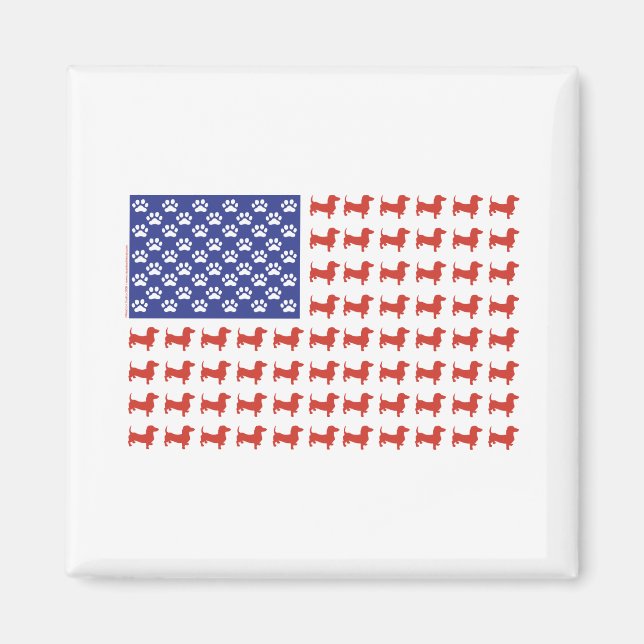 USA Dachshund Magnet (Front)