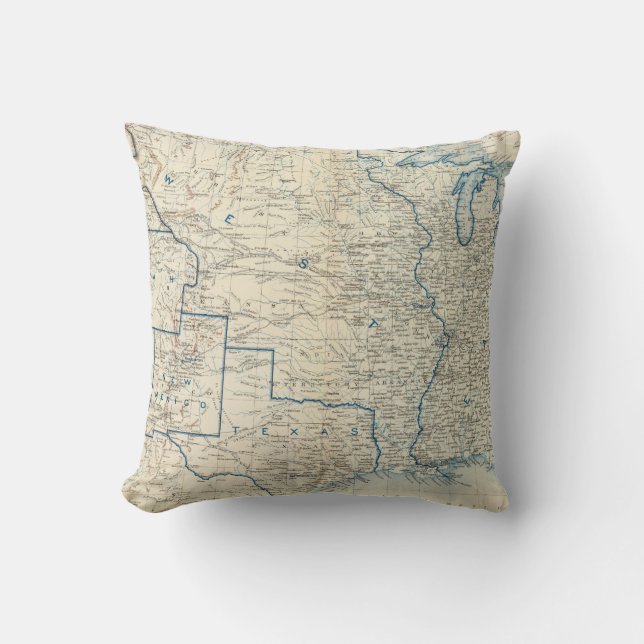 USA Dec 1860 Throw Pillow (Front)