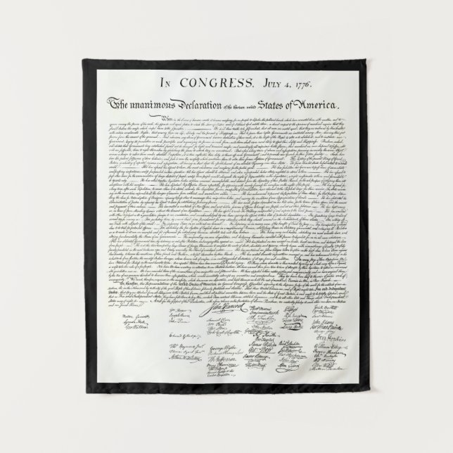 USA Declaration of Independance Wall Tapestry (Front)