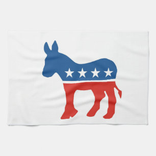 usa democrat party donkey united states america kitchen towel