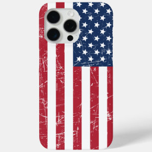 USA Distressed Flag iPhone 15 Pro Max Case