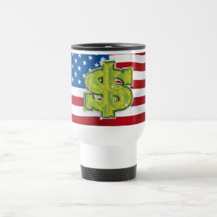 USA Dollar Travel Mug