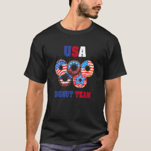 Usa Doughnut Team Flag Patterns T-Shirt