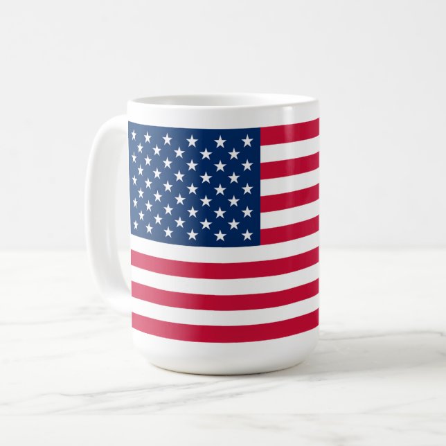 USA Drapeau café Mug American Patriotic (Devant gauche)