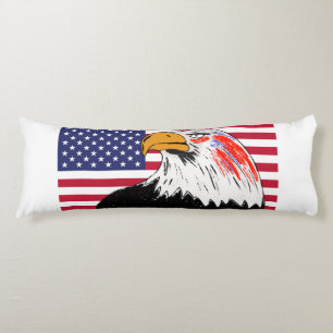 USA Drawing of an Eagle Body Pillow