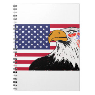 USA Drawing of an Eagle Notebook