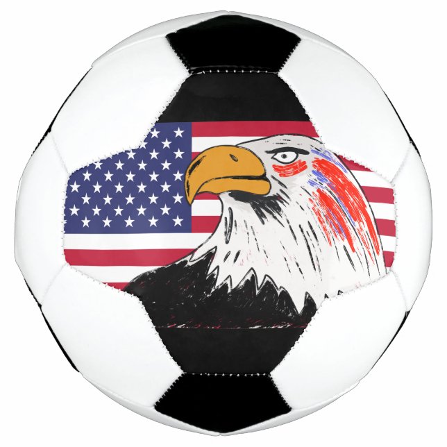 USA Drawing of an Eagle Soccer Ball (Front)