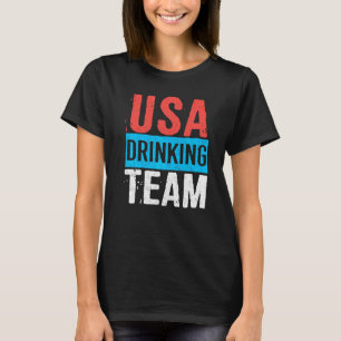 Usa Drinking Team 4th Of July Beer Party T-Shirt