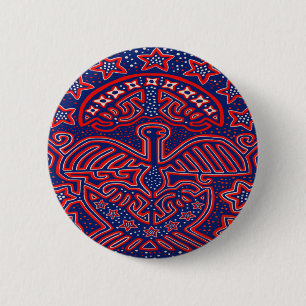 USA Eagle Democratic Patriot 2 Inch Round Button