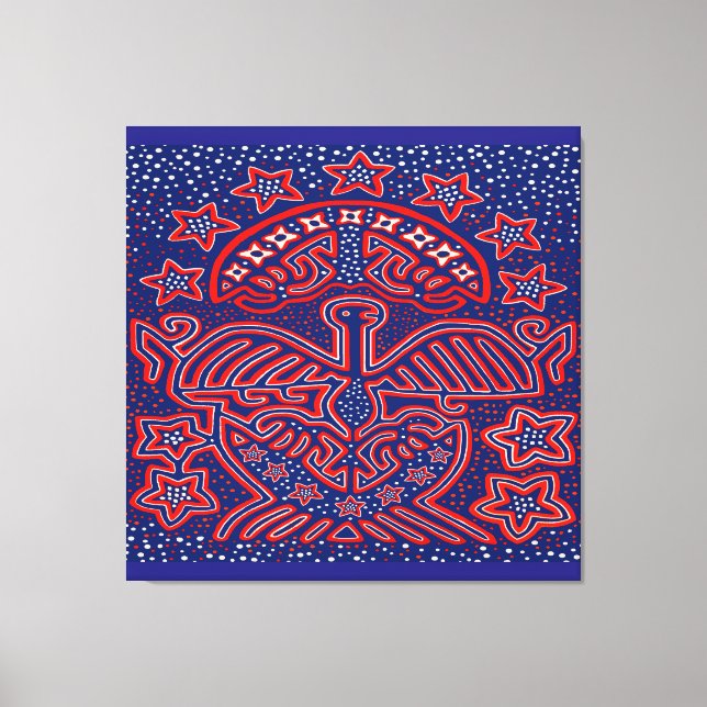 USA Eagle Democratic Patriot Canvas Print (Front)
