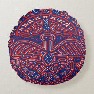 USA Eagle Democratic Patriot Round Pillow