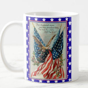 USA Eagle Fourth of July Patriotic Flag Coffee Mug