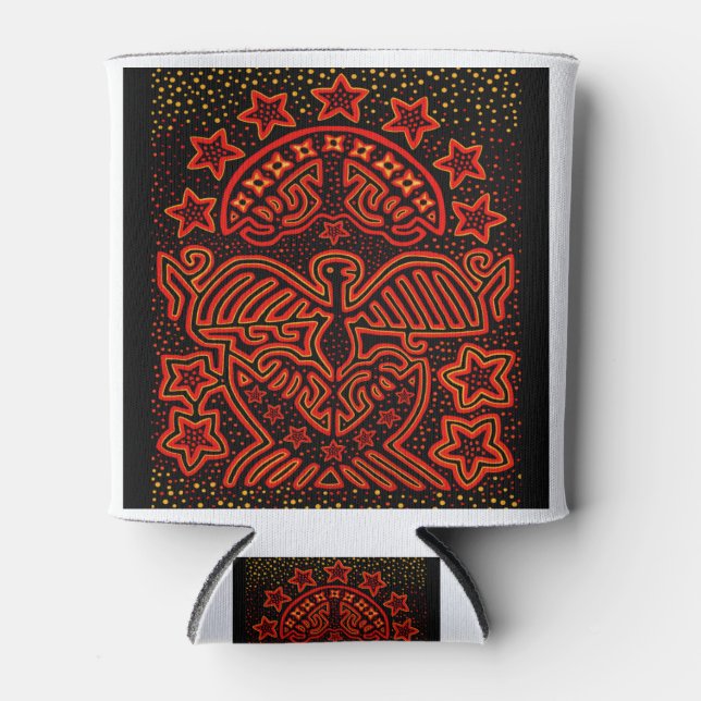 USA EAGLE PATRIOT - FIGHT FOR DEMOCRACY! CAN COOLER (Front)