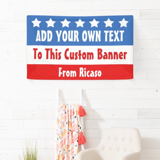 USA Election Red White Blue Customizable Banner (Insitu)