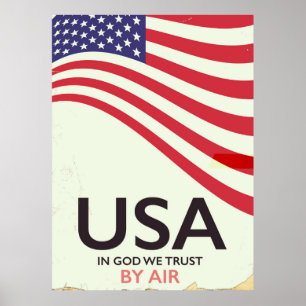 USA "En dieu nous faisons confiance" poster vintag