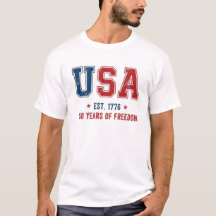 USA Est 1776.   250 Years of Freedom   America 250 T-Shirt