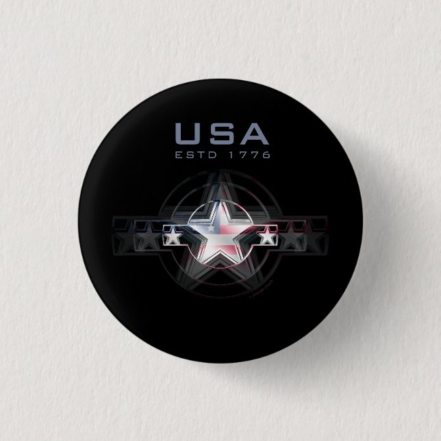 USA Estd. 1776 1 Inch Round Button (Front)