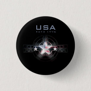 USA Estd. 1776 1 Inch Round Button