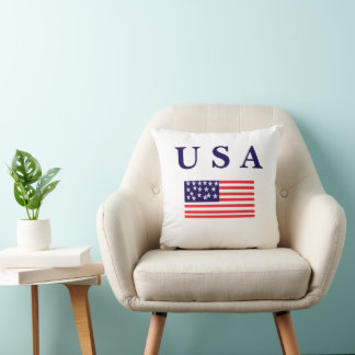 Usa Excuse Quote Tri-Blend Shirt Throw Pillow