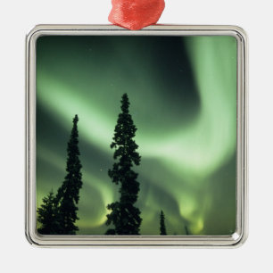 USA, Fairbanks area, Central Alaska, Aurora 2 Metal Ornament