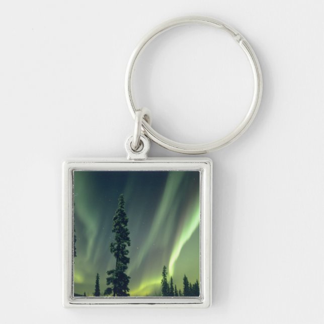 USA, Fairbanks area, Central Alaska, Aurora Keychain (Front)