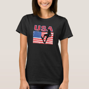 USA Fans Love to Skateboard Summer Games American  T-Shirt