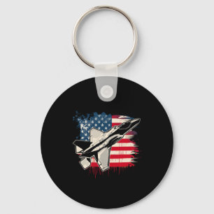 Usa Fighter Jet F-35 4th Of July Men Women Kids Pa Keychain
