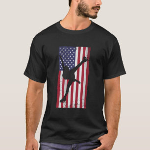 Usa Figure Skating American Flag T-Shirt