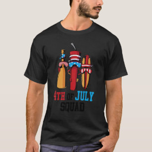Usa Fireworks American Hotdog Patriotic 4th Of Jul T-Shirt