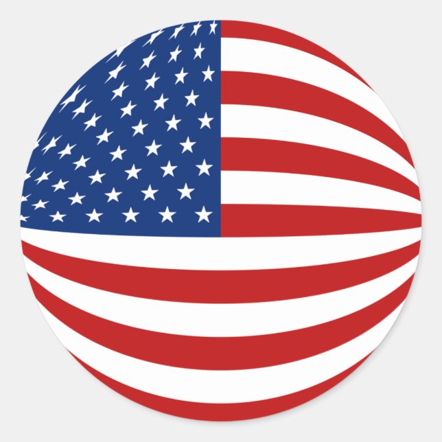 USA Fisheye Flag Sticker (Front)