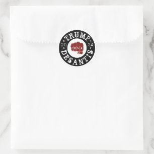 USA Fist Tattoo Trump DeSantis 2024 Classic Round Sticker