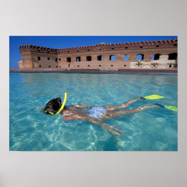 USA, FL, Florida Keys, Fort Jefferson, 1846, Poster (Front)