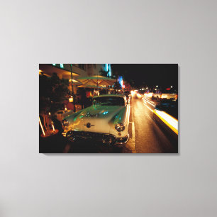 USA, FL, Miami, South Beach at night. 2 Canvas Print