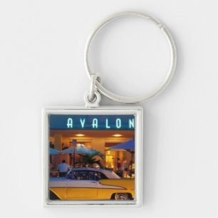 USA, FL, Miami, South Beach at night. Keychain
