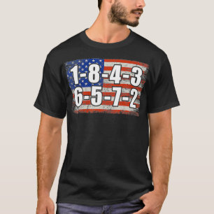USA Flag 18436572 Firing Order Small Block Engine T-Shirt