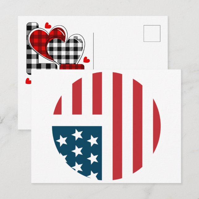 USA Flag 2026 – Bold American Flag for 250th Holiday Postcard (Front/Back)