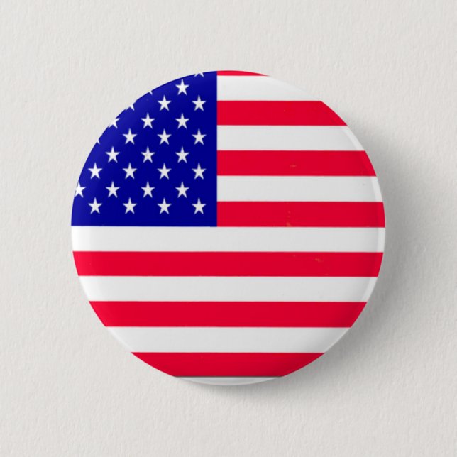 USA Flag 4th July  2 Inch Round Button (Front)