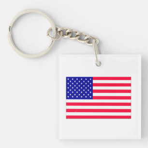 USA Flag 4th July  Keychain