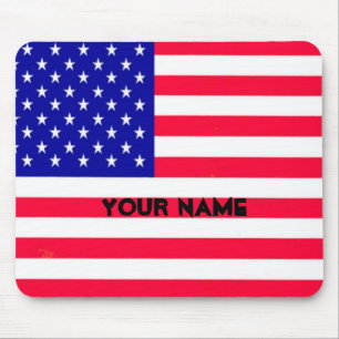 USA Flag 4th July Mouse Pad