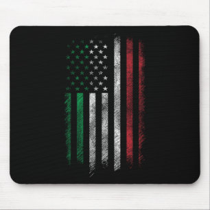 Usa Flag 4th Of July Patriotic American Italian Fl Mouse Pad
