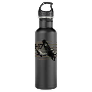 USA Flag Aircraft Veteran Pilot B17 Bomber Vintage 710 Ml Water Bottle